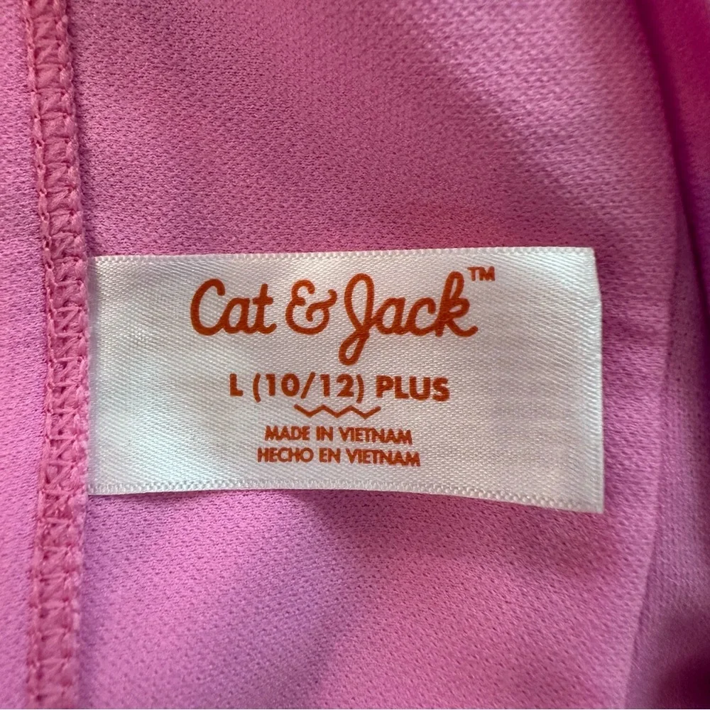 Cat & Jack sheer pink tiered swim cover-up skirt